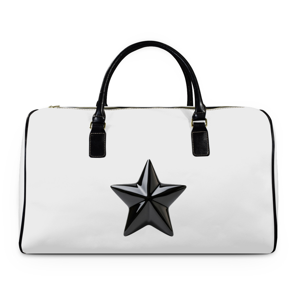 b.emmanuel "Estrella Cerámica" Leather Travel Bag Blanco
