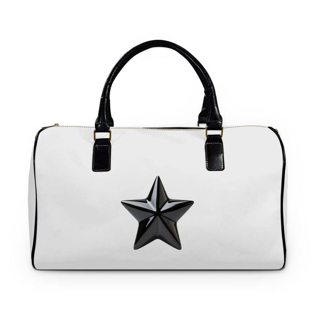 b.emmanuel "Estrella Cerámica" Leather Travel Bag Blanco