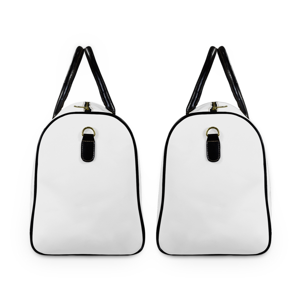 b.emmanuel "Estrella Cerámica" Leather Travel Bag Blanco