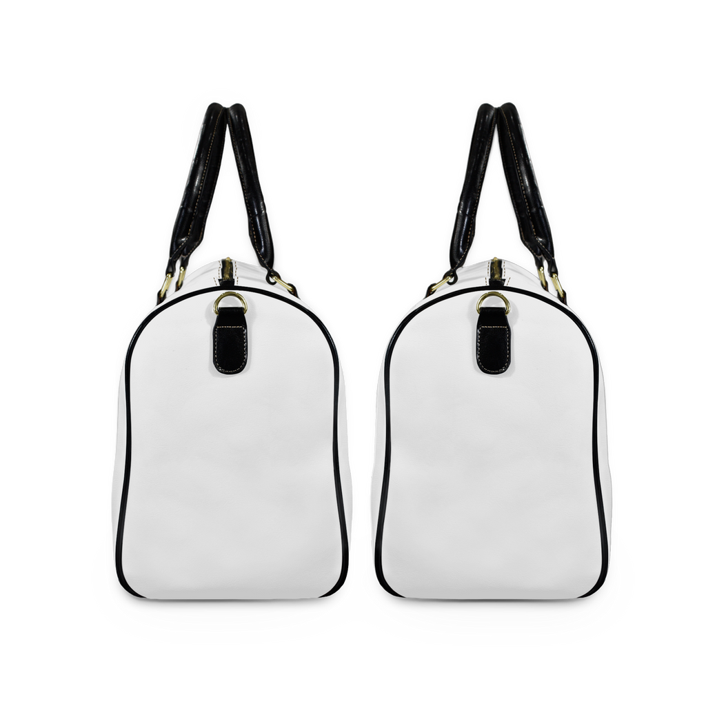 b.emmanuel "Estrella Cerámica" Leather Travel Bag Blanco